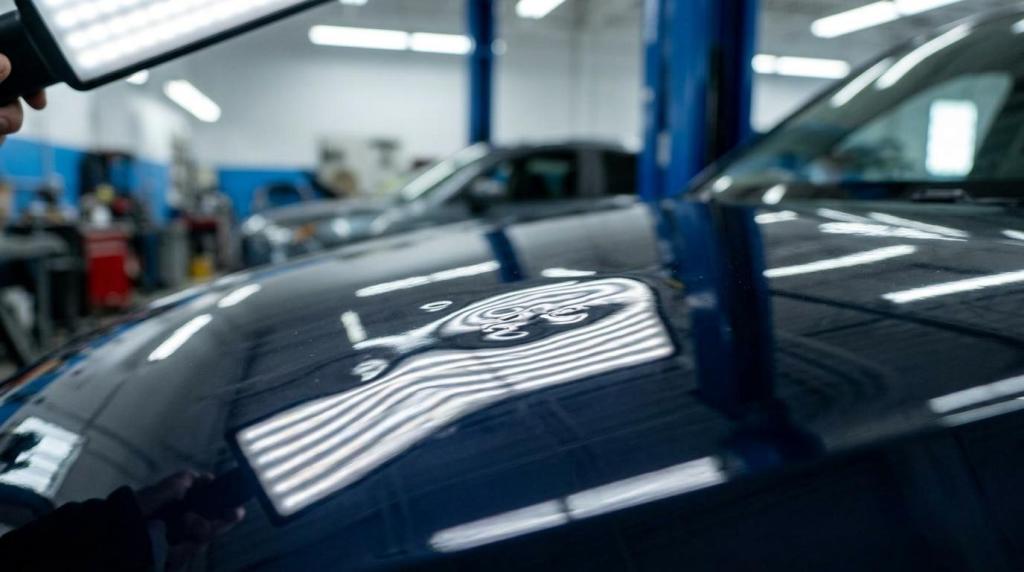 signs of hail damage on car