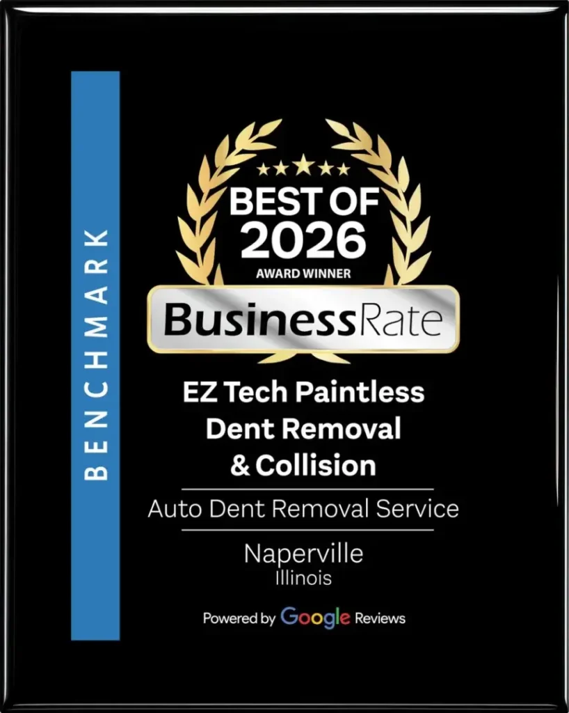 Award plaque for dent removal service